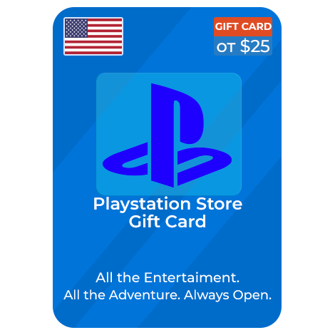 Playstation Store подарочная карта для США от 25 Долларов